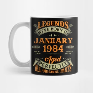 Legends Were Born In January 1984 40 Years Old 40th Birthday Gift Mug